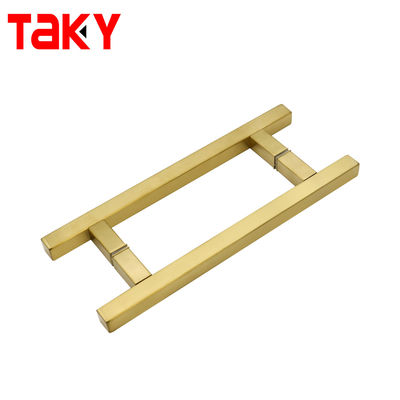 Luxo escovado de aço inoxidável 304 ouro porta de chuveiro puxar alças 6-14mm espessura de vidro
