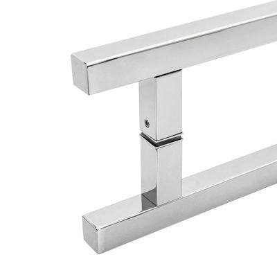 Manobras de portas de chuveiro com acabamento polido manobra de puxa vertical de aço inoxidável e SS 304