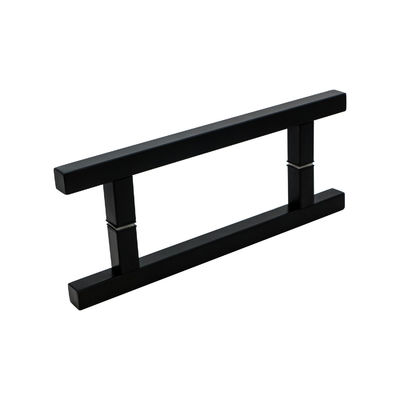 Matt preto em forma de L porta de banheiro de vidro de mangueira para chuveiro feito de aço inoxidável 304