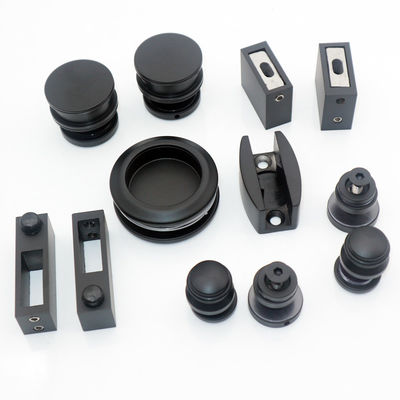 Kit de hardware de portas de vidro deslizantes sem enquadramento com porta deslizante de estilo reto e fechada suavemente