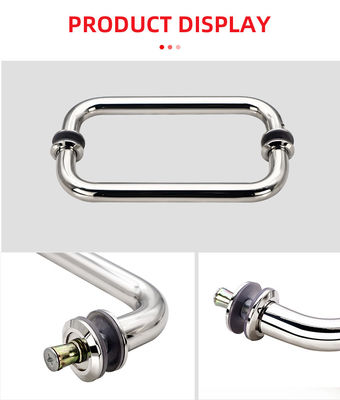 Manos de puxa de portas de vidro de aço inoxidável 304 personalizadas para design de interiores de hotéis