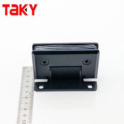 China Gráfico Matt preto 90 graus parede para vidro 10 mm chuveiro pinça de porta de vidro