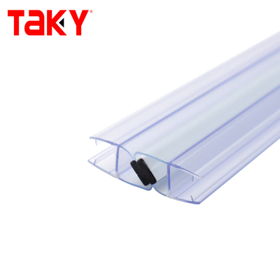 Faixa de vedação transparente para porta de chuveiro em PVC transparente de 10mm à prova d'água