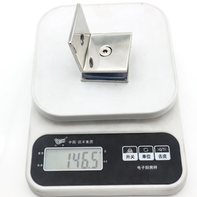 Grampo de canto de vidro sem moldura em aço inoxidável 316 para portas de chuveiro de 8-12mm