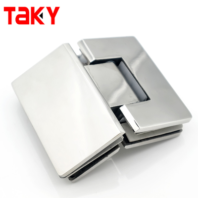 Porta de chuveiro 135 graus quadrado de tela de vidro dobradiça dobradiça auto fechamento