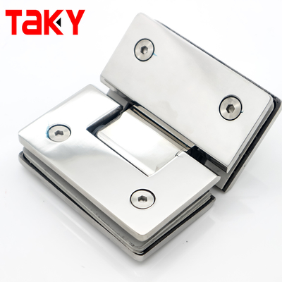 Porta de chuveiro 135 graus quadrado de tela de vidro dobradiça dobradiça auto fechamento