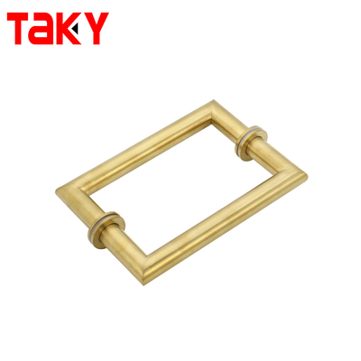 Tubos redondos de metal quadrados Porta principal de vidro