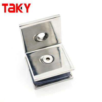 Grampos de vidro para a parede da casa de banho Grampos quadrados 90 graus Conectar Grampos de vidro