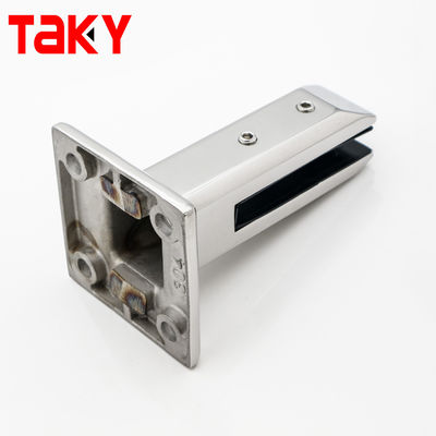 Grampo de fixação de vidro com espigão de aço inoxidável quadrado ajustável de 8-12MM