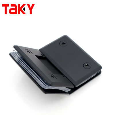 Dobradiça para cabine de chuveiro em aço inoxidável Dobradiça preta para banheiro Dobradiça de vidro para vidro