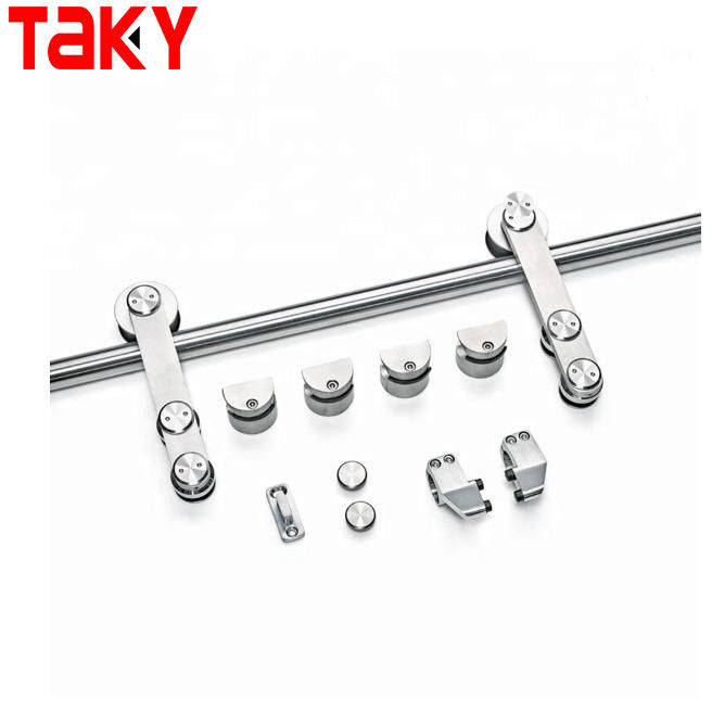 Quarto de chuveiro de vidro sem enquadramento Quarto de chuveiro de barracão de porta deslizante Kit de hardware com bandeja acrílica