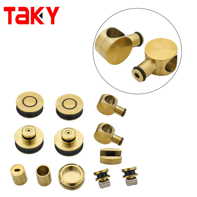 Sistema de porta deslizante sem quadro anti-brass para acabamento de vidro seguro de 8-12 mm de espessura