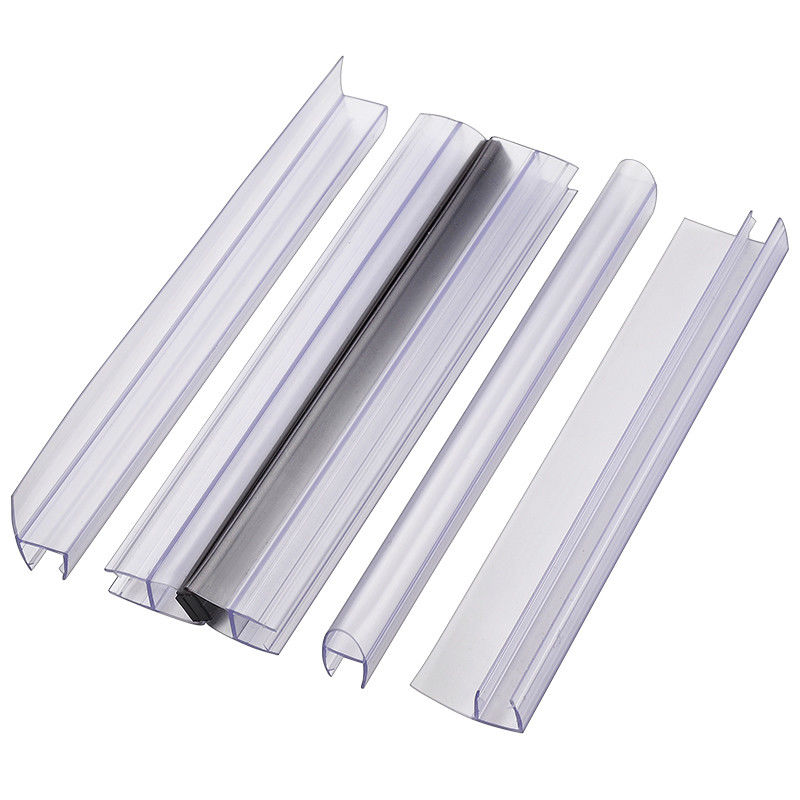 8-12mm PVC impermeável tipo U borracha vidro de chuveiro porta vedação tira para portas transparentes