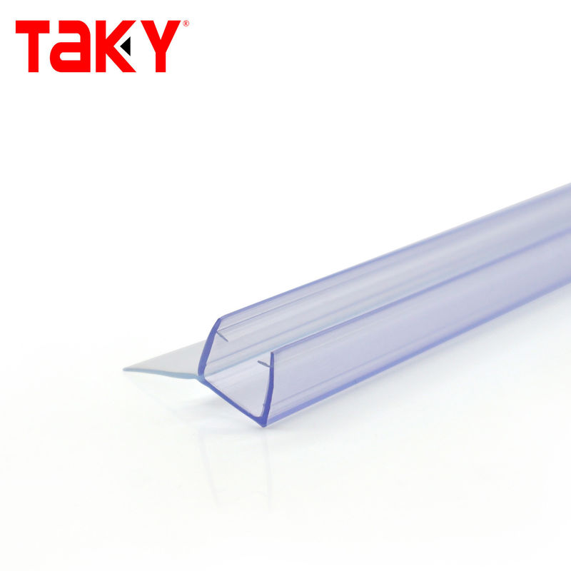 Transparente PVC resistente à água Faixas de vedação para porta de vidro de banheiro deslizante 6-12mm largura
