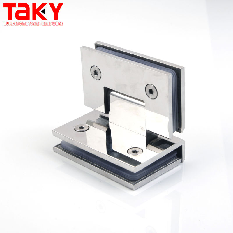 Grampos de engrenagem de aço inoxidável vidro para vidro Bisagra Ducha para Vidrio para vidro de 8-12mm