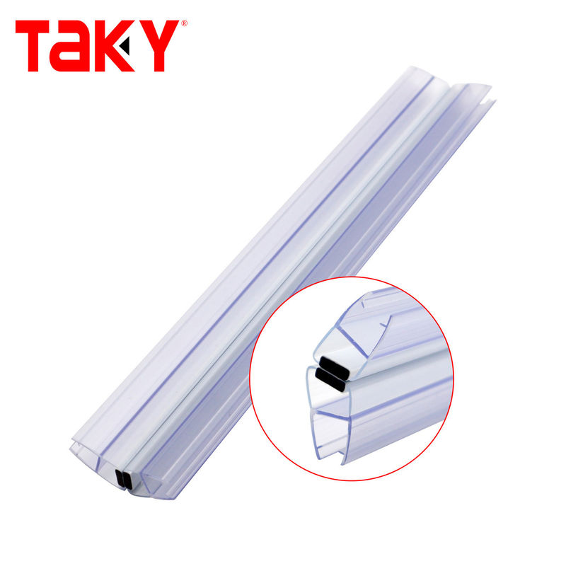 Faixa de vedação de PVC à prova d'água para chuveiro de vidro de 6 mm-10 mm porta deslizante estilo aberto deslizante