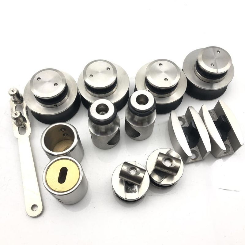 Instalação de porta deslizante para 12 mm de vidro de forma moderna redonda Bar de vidro Hardware de porta de chuveiro