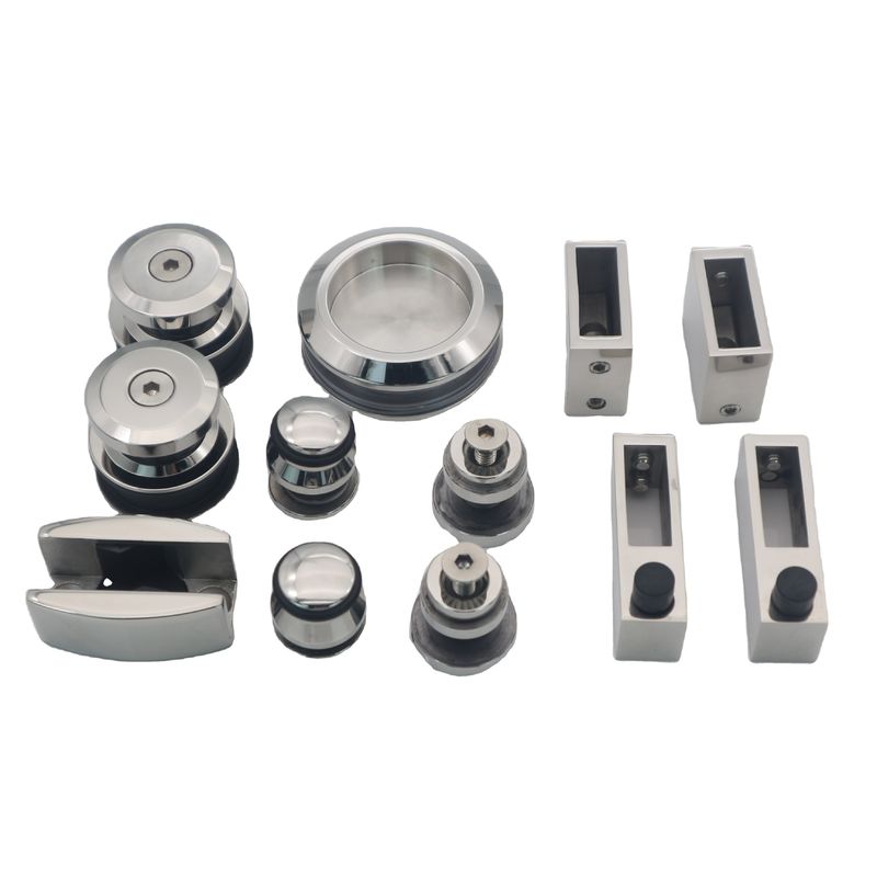 Kit de portas duplas de 6 pés com porta de chuveiro deslizante moderna e instalação de hardware ss304 resistente