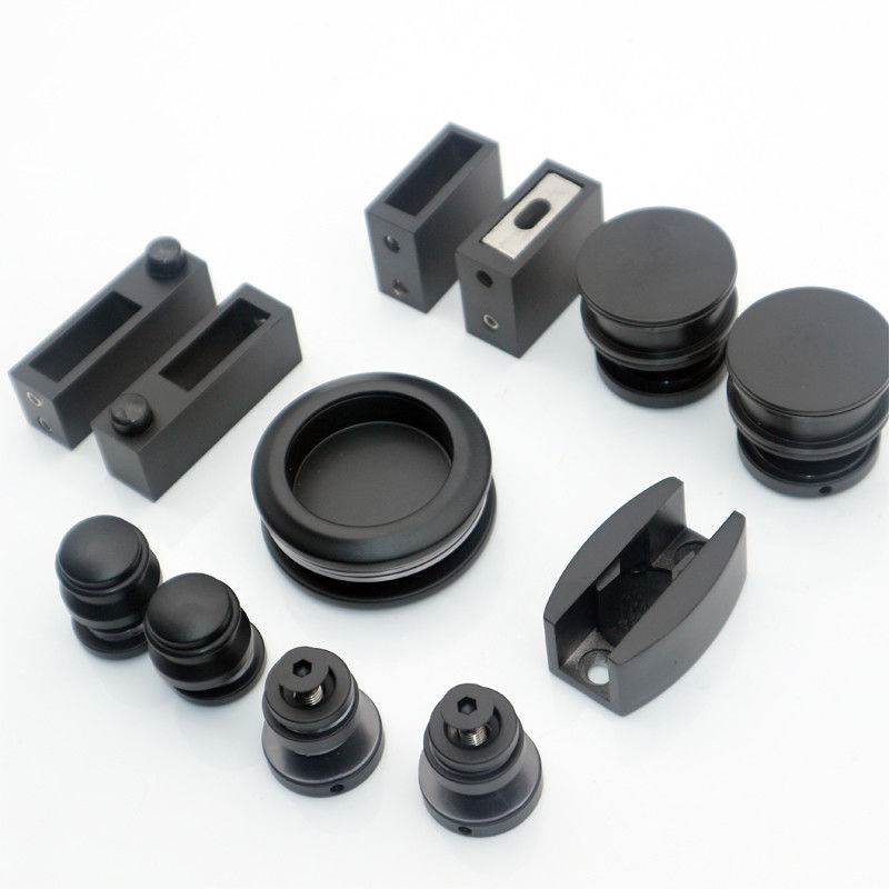 Rodas de 48 mm, chuveiro de ouro, rolos de porta pesada, sistema de hardware de vidro deslizante, kits de estilo americano.
