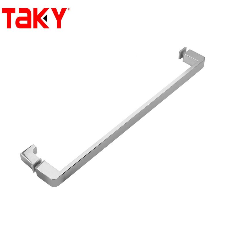 12 mm espessura de vidro aço inoxidável tubo retangular barra porta de vidro reta de um só lado puxar alça