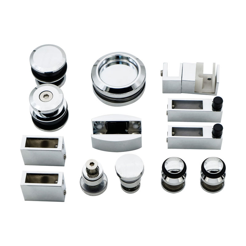 Elegante e elegante Kit de ferramentas de porta de vidro para sistema deslizante de banheiro moderno