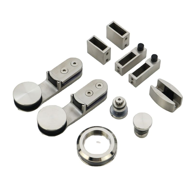 Ferramentas de porta de chuveiro de vidro sem quadro de aço em design minimalista com espessura de 10 mm