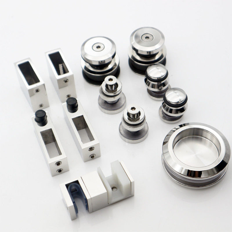 Modern porta de chuveiro deslizante com sistema de porta de vidro deslizante suave e fechado Kit de hardware