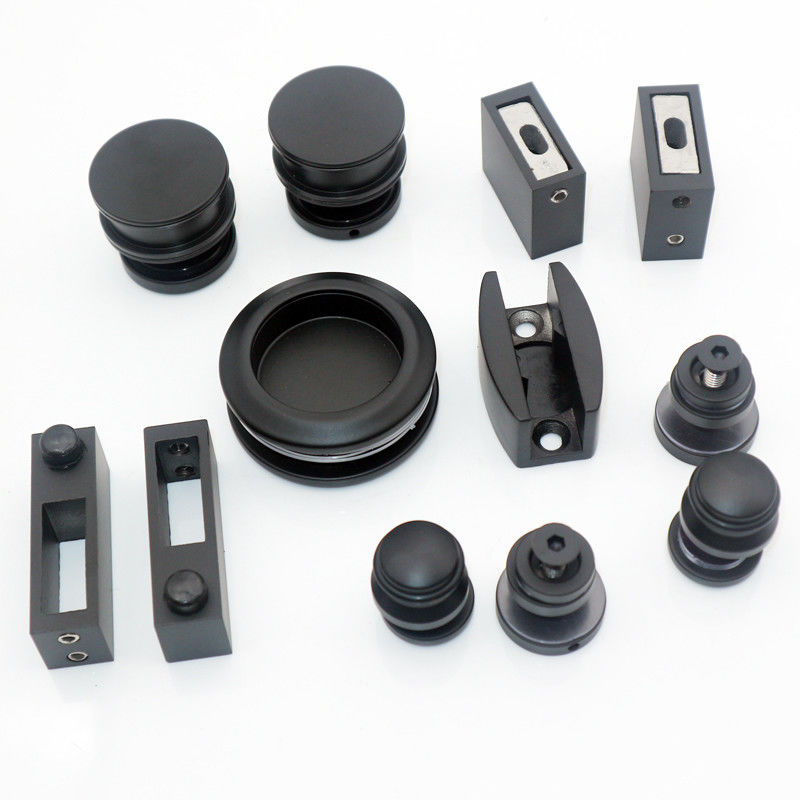 Kit de hardware de portas de vidro deslizantes sem enquadramento com porta deslizante de estilo reto e fechada suavemente