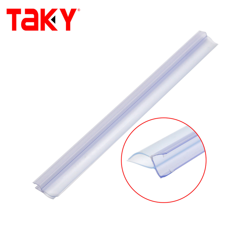 Faixa de vedação de porta de chuveiro de PVC transparente 10 mm resistente à água