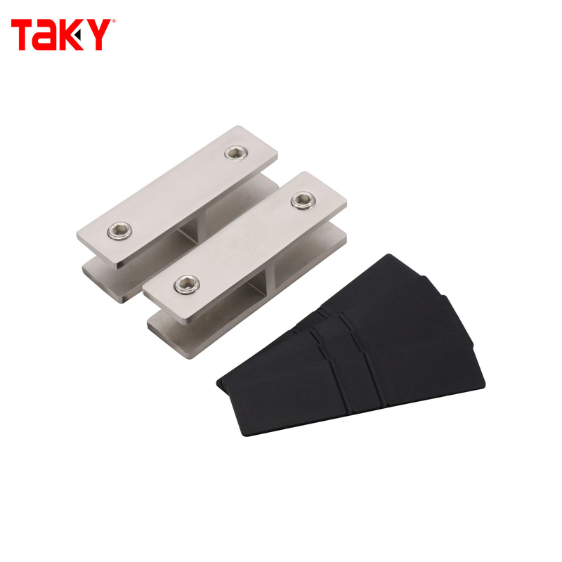 Grampo de corrimão de vidro sem moldura de aço inoxidável de 180 graus