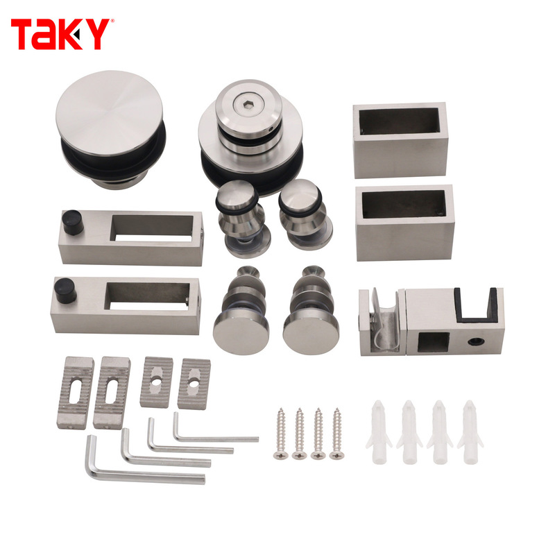 Acessórios para o chuveiro sem moldura de venda a quente Kit de portas de vidro deslizante Kit