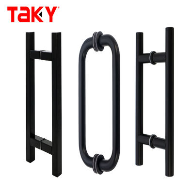 Bom preço Porta de chuveiro de aço inoxidável de vidro quadrado de prata com alça de porta com estilo de design moderno on-line