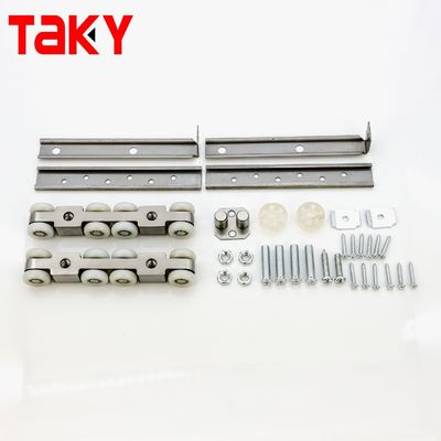 Bom preço Dobro fechamento suave 8 Rodas Porta deslizante Polia Hardware para móveis modernos guarda-roupa on-line