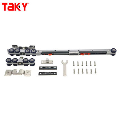 Bom preço Ferro Nylon Móveis Guarda-Roupa Porta Suspensão Trilha Dupla Single Fechamento Suave 8 Roda Porta Deslizante Pulley amortecedor rolos on-line