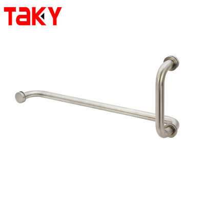 Bom preço Hotel Prata Sala de chuveiro Porta de vidro traseiro para trás Toalha Bar Puxa Mão on-line