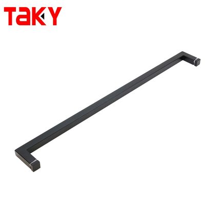 8-12mm espessura da porta aço inoxidável quadrado porta de chuveiro alça com alça