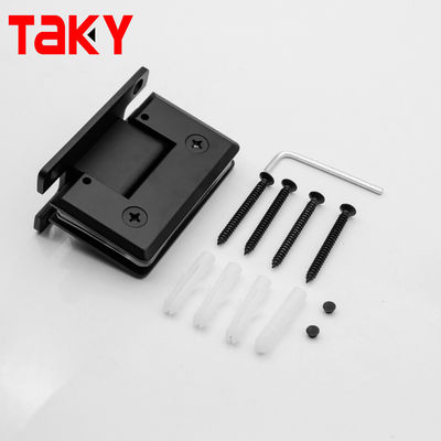 China Gráfico Matt preto 90 graus parede para vidro 10 mm chuveiro pinça de porta de vidro