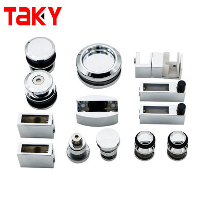 Bom preço Acessórios para portas de vidro de chuveiro suspensos de vidro sem moldura de fábrica Acessórios para portas deslizantes on-line