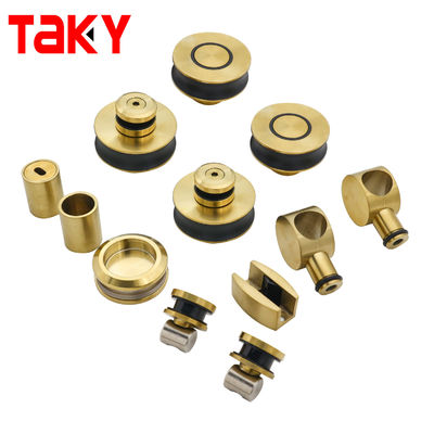 Bom preço Kit de ferragens para trilho de porta de vidro sem moldura deslizante em aço inoxidável por atacado on-line