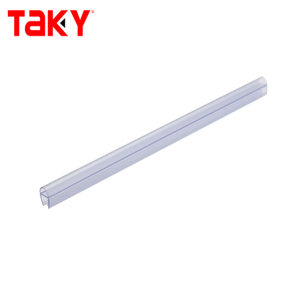 Faixa de vedação de porta de chuveiro de PVC transparente de 10 mm Negro transparente