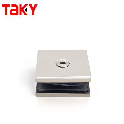 Bom preço Braçadeira de porta de vidro quadrada para chuveiro, 0 graus, furo único, parede do banheiro para montagem em vidro on-line