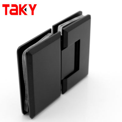 Bom preço Dobradiça de vidro preto para porta de chuveiro de 180 graus para vidro Dobradiça de chuveiro de banheiro para vidro de 8-12 mm on-line