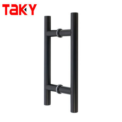 Bom preço Porta de aço inoxidável comercial SS304 Push Pull Glass Handle com fácil instalação para chuveiro 203*203*19*1.0mm on-line