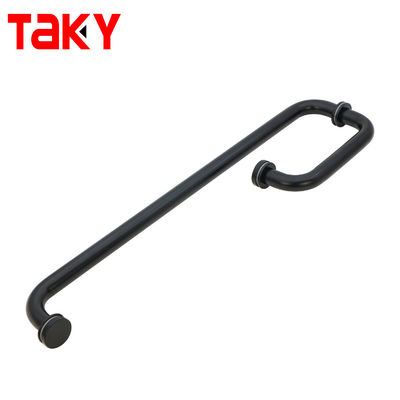 Bom preço Puxador de vidro deslizante de aço inoxidável tipo L para porta de chuveiro puxa barra de toalha maçaneta de porta de vidro on-line