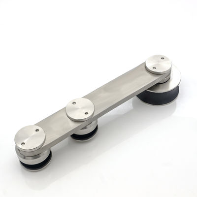 Bom preço Sistema de porta deslizante de chuveiro sem moldura de aço inoxidável Kit de porta deslizante de montagem de hardware para porta de celeiro de vidro de hotel on-line