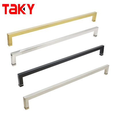 Maçaneta da porta de vidro quadrada em aço inoxidável 304 Maçaneta da cabine do chuveiro para porta de vidro temperado