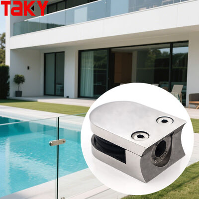 Bom preço Grampo de vidro em aço inoxidável 316 para vidro temperado de 8-12mm com design sem moldura on-line