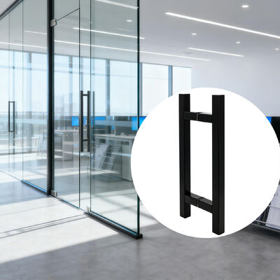 Bom preço Design moderno push pull de aço inoxidável da categoria comercial do puxador da porta em forma de H para o hotel on-line