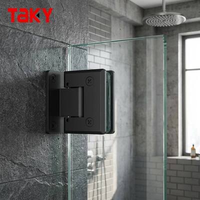 Bom preço Dobradiça de vidro moderna de 90 graus para parede, dobradiça de porta de chuveiro de aço inoxidável, vidro sem moldura para hotel on-line